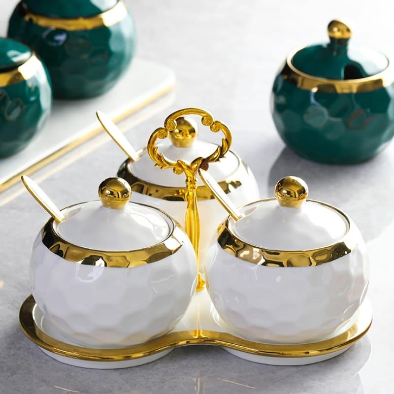 Conjunto de Potes Cerâmica Açucareiro e Saleiro Carpetino - Carpetino