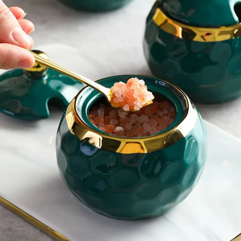 Conjunto de Potes Cerâmica Açucareiro e Saleiro Carpetino - Carpetino