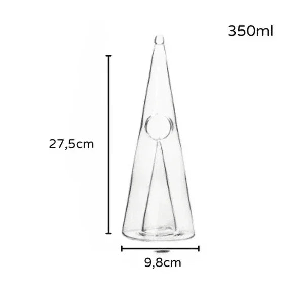 Decanter de Vinho Whisky Vidro Pirâmide Carpetino - Carpetino