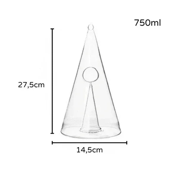 Decanter de Vinho Whisky Vidro Pirâmide Carpetino - Carpetino