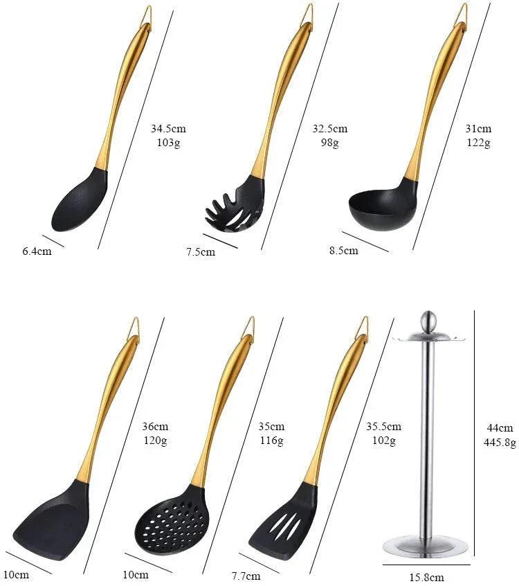 Conjunto de Utensílios de Cozinha de Silicone Antiaderente Carpetino - Carpetino