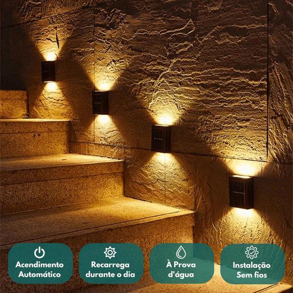 Kit Luminárias LED Recarregáveis com Luz Solar - Carpetino
