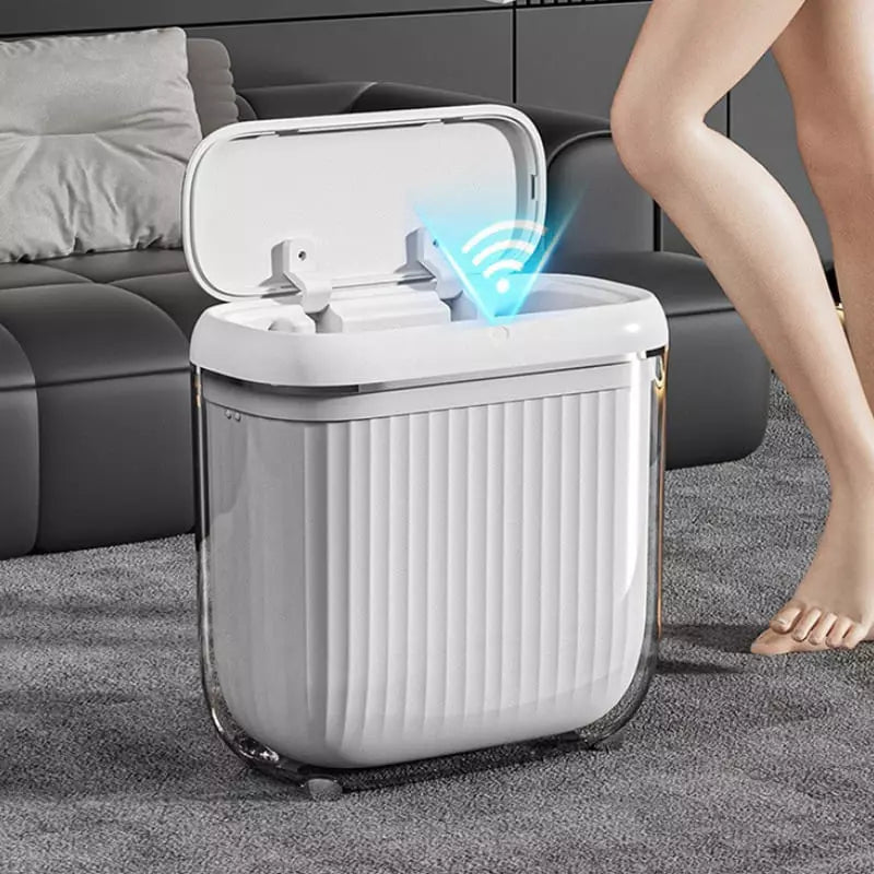 Lixeira para Banheiro e Cozinha Acrílico Automática com Sensor Carpetino