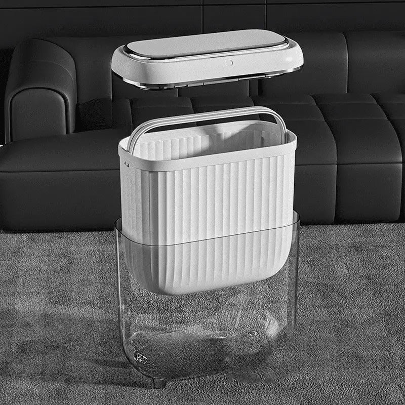 Lixeira para Banheiro e Cozinha Acrílico Automática com Sensor Carpetino