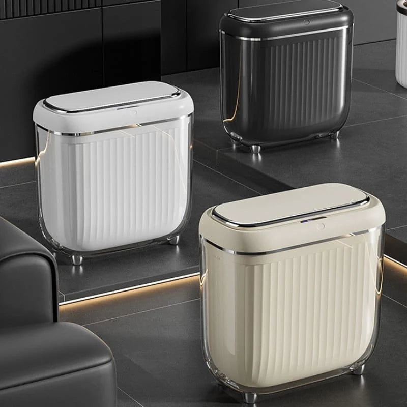 Lixeira para Banheiro e Cozinha Acrílico Automática com Sensor Carpetino