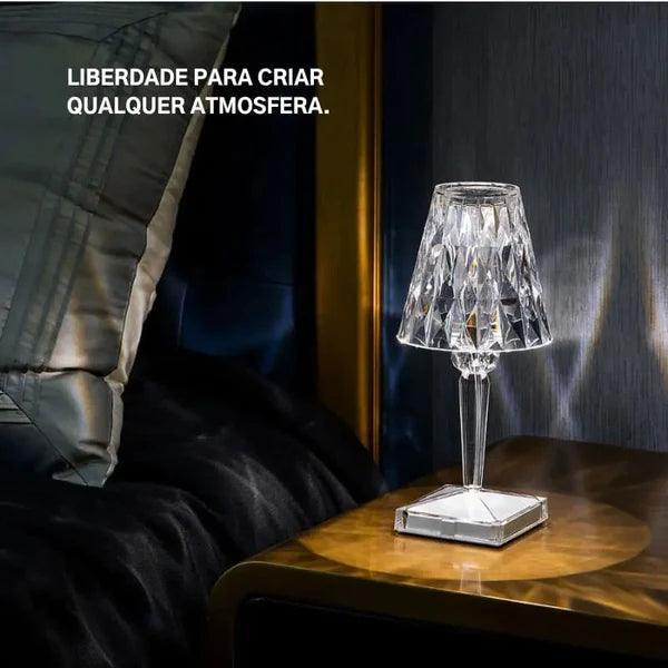 Lâmpada de Mesa Diamante LED Sem Fio Carpetino - Carpetino