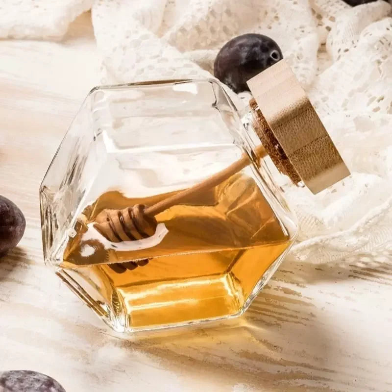 Meleira de Vidro Porta Mel com Colher Carpetino - Carpetino