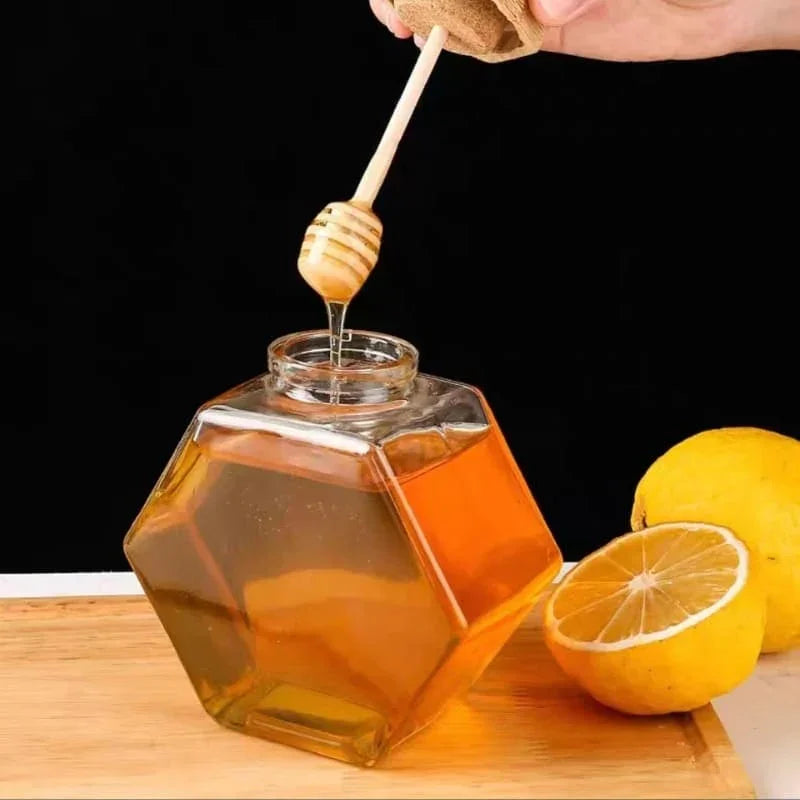 Meleira de Vidro Porta Mel com Colher Carpetino - Carpetino
