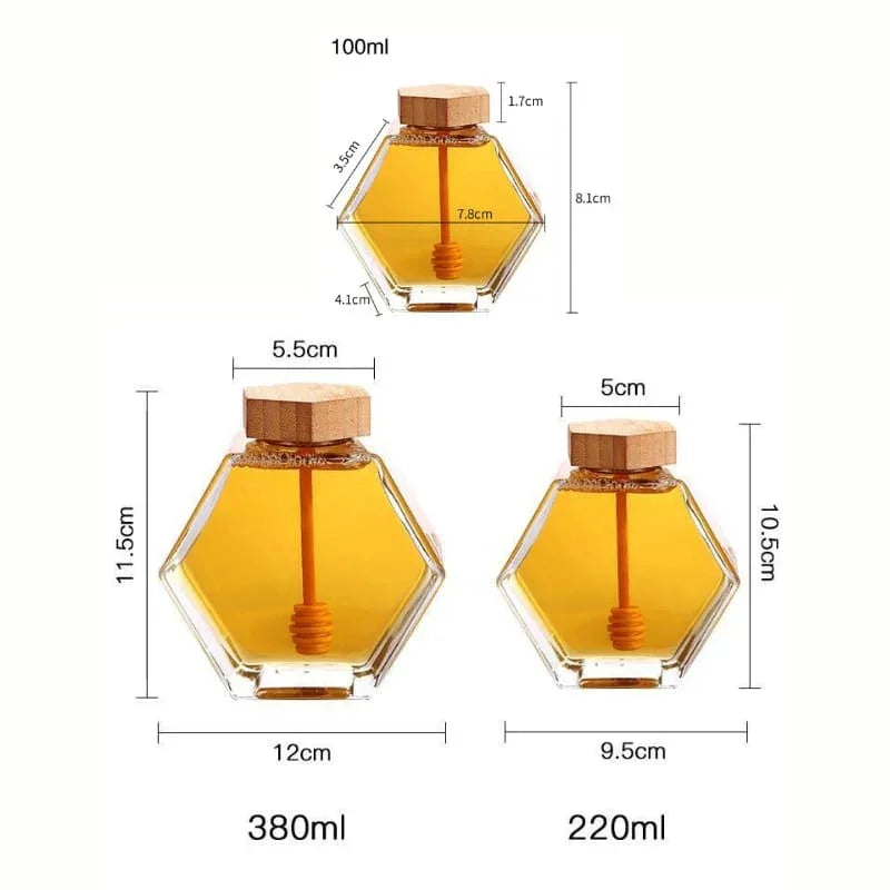 Meleira de Vidro Porta Mel com Colher Carpetino - Carpetino