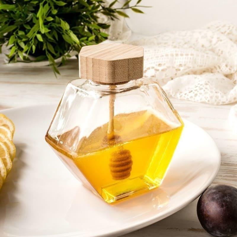 Meleira de Vidro Porta Mel com Colher Carpetino - Carpetino