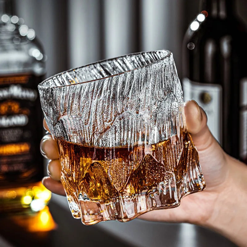 Copo de Whiskey Glacier Premium com Textura Lapidada em Vidro Reforçado