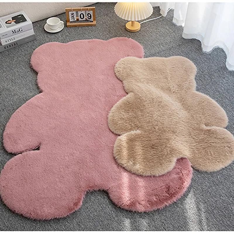 Tapete de Pelúcia Formato de Urso - Carpetino