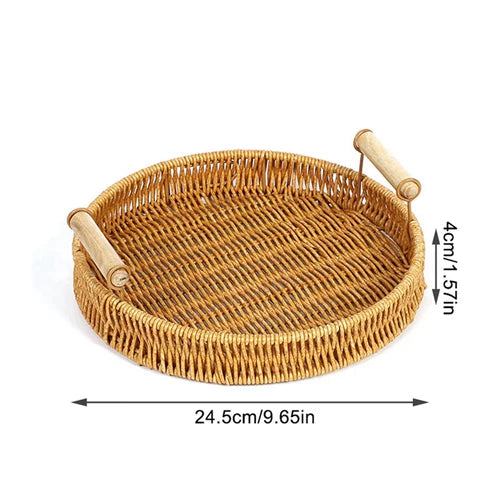 Bandeja Organizadora de Rattan Trançado Carpetino