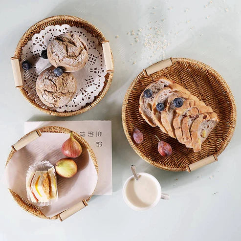 Bandeja Organizadora de Rattan Trançado Carpetino