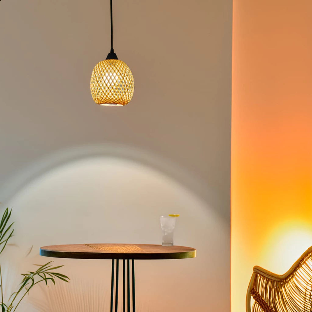 Luminária Pendente de Bambu Maya