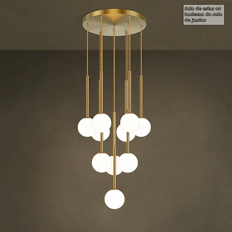 Luminária Pendente Nordic Esférica Britânica - Carpetino