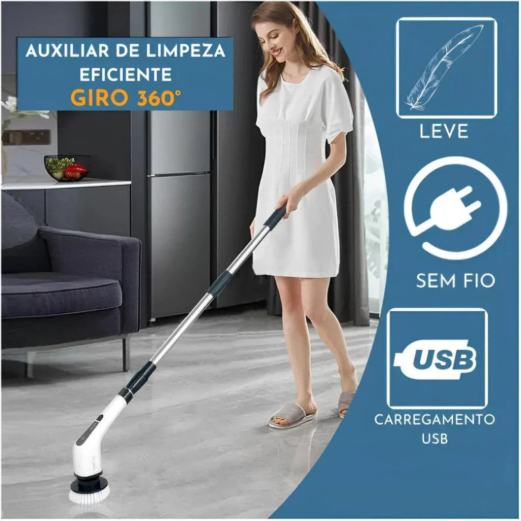 Mop Turbo Clean Carpetino - 9 BRINDES DE LIMPEZAS INCLUSO