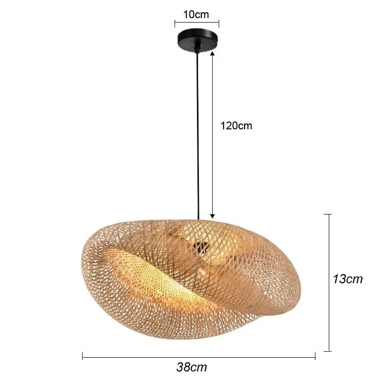Luminária Pendente de Bambu Artesanal Premium - Carpetino