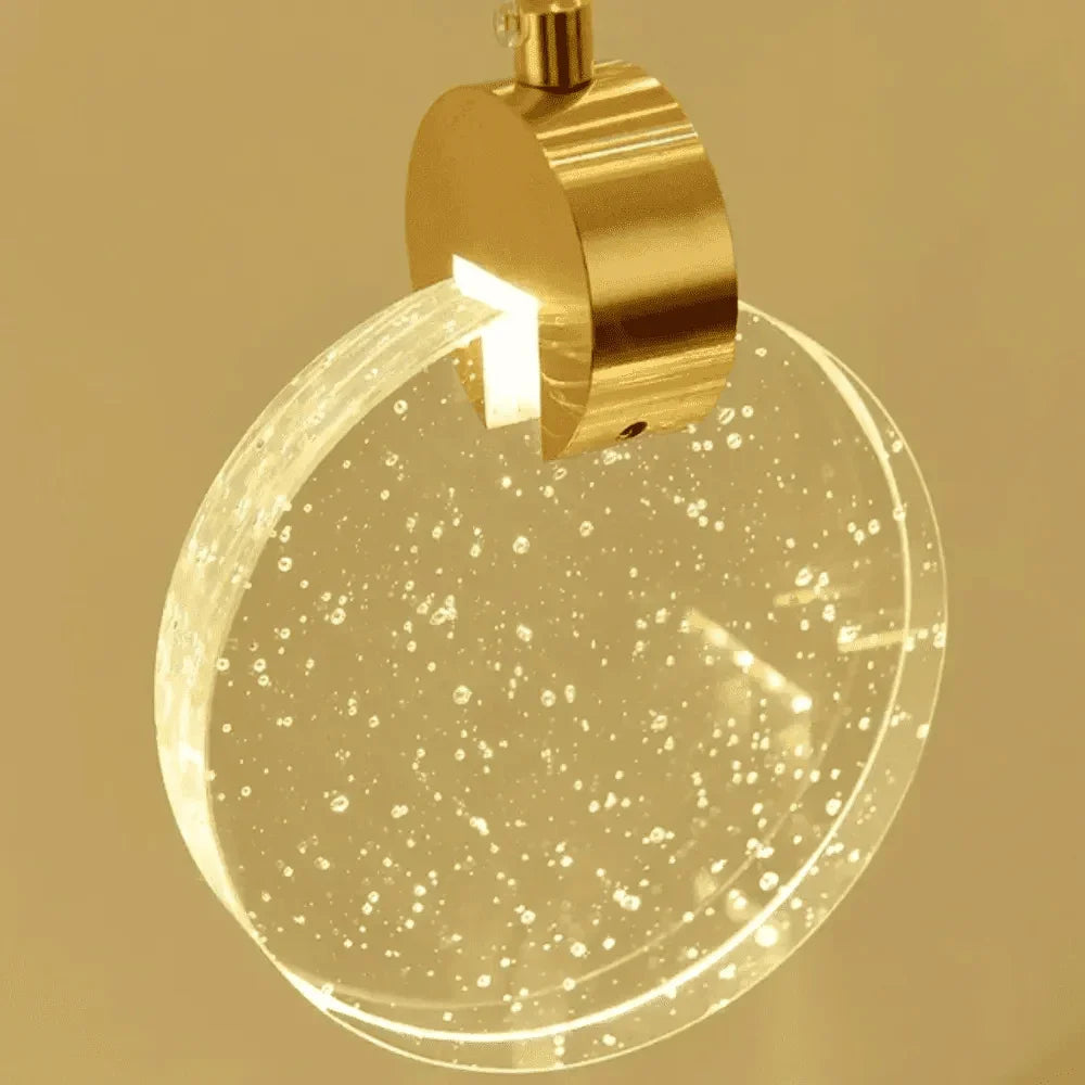 Lustre de Led Pendente Dourado - Carpetino