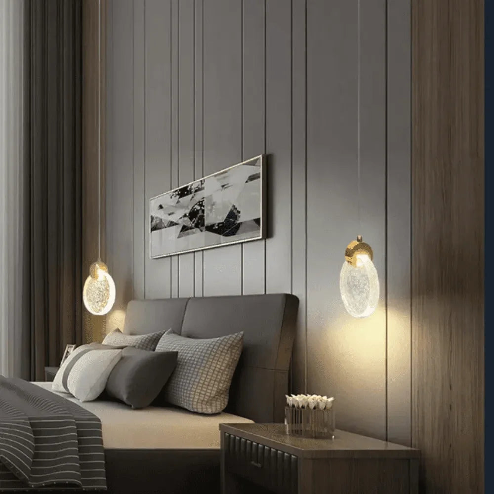 Lustre de Led Pendente Dourado - Carpetino