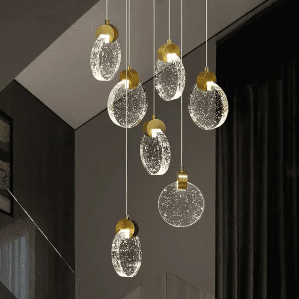 Lustre de Led Pendente Dourado - Carpetino