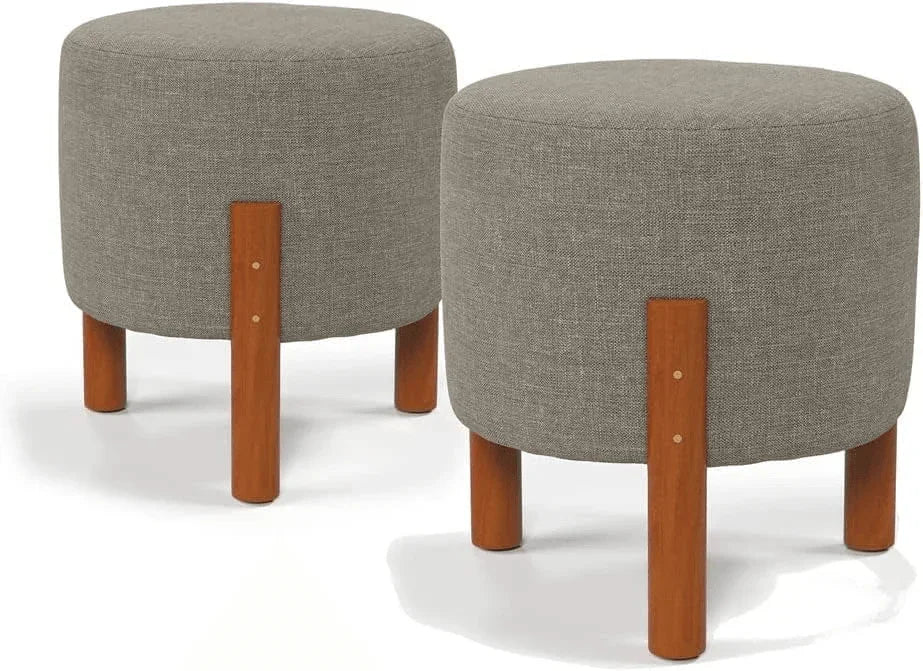 Kit 2 Puff Banquinho Redondo - Carpetino