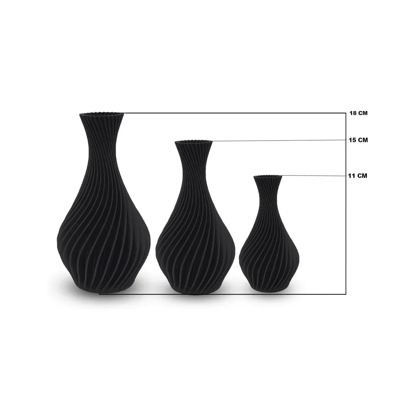 Kit 3 Vasinhos Jarros Espirais - Carpetino