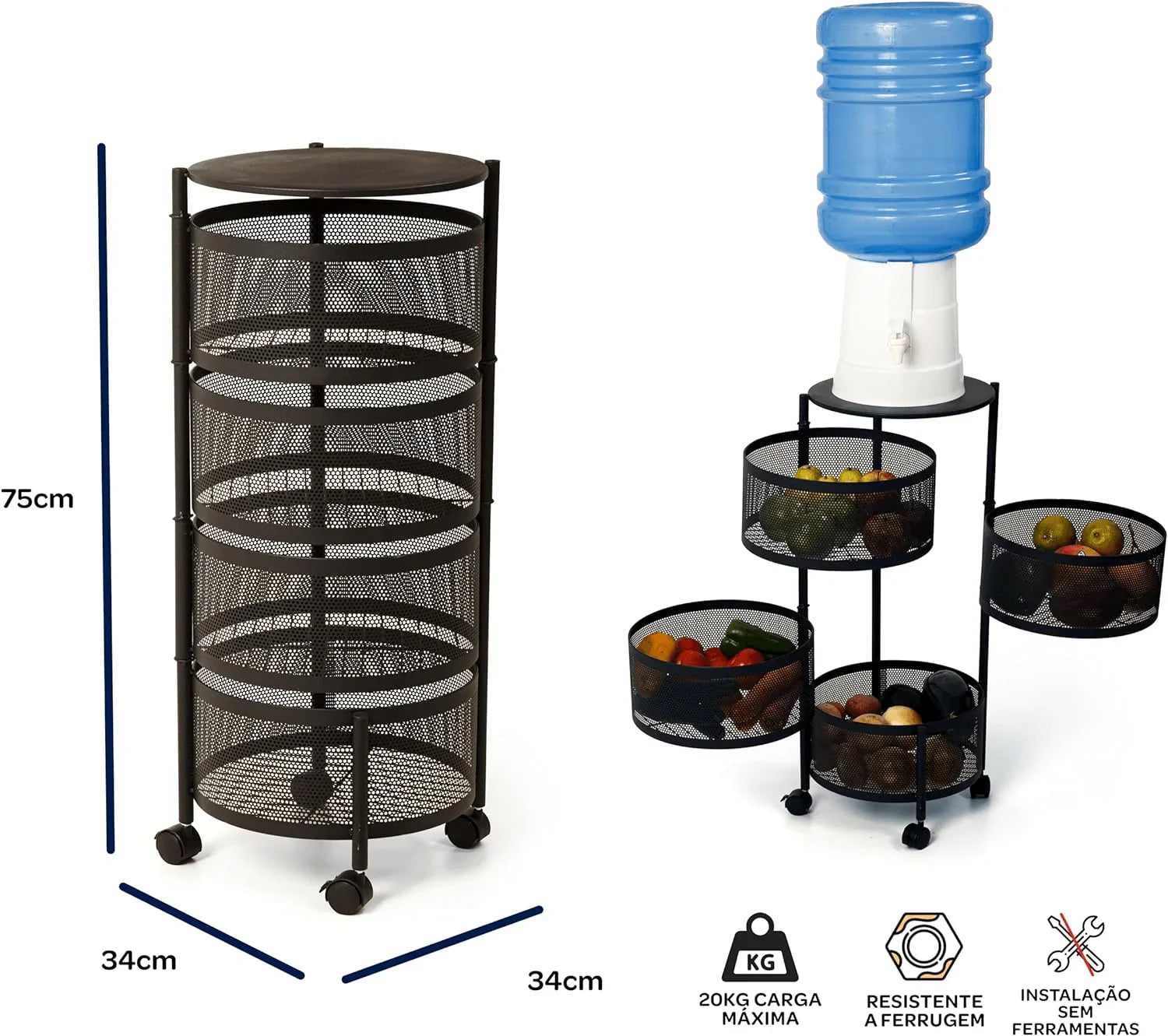Fruteira Organizadora Articulada - Carpetino