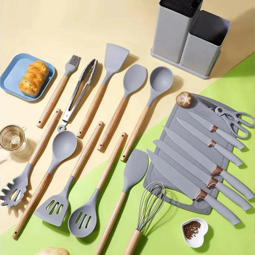 Kit de Cozinha 19 Peças de Silicone Premium - Carpetino