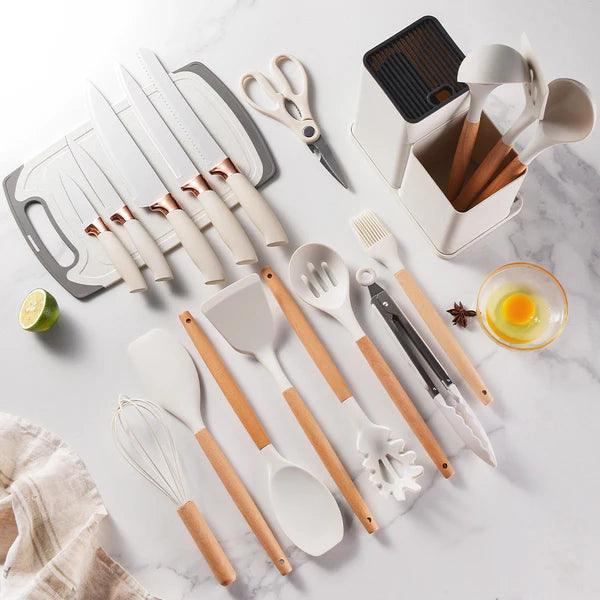 Kit de Cozinha 19 Peças de Silicone Premium - Carpetino
