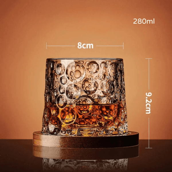 Copo de Cristal para Whisky com Base Rotativa – Bar em Casa Carpetino
