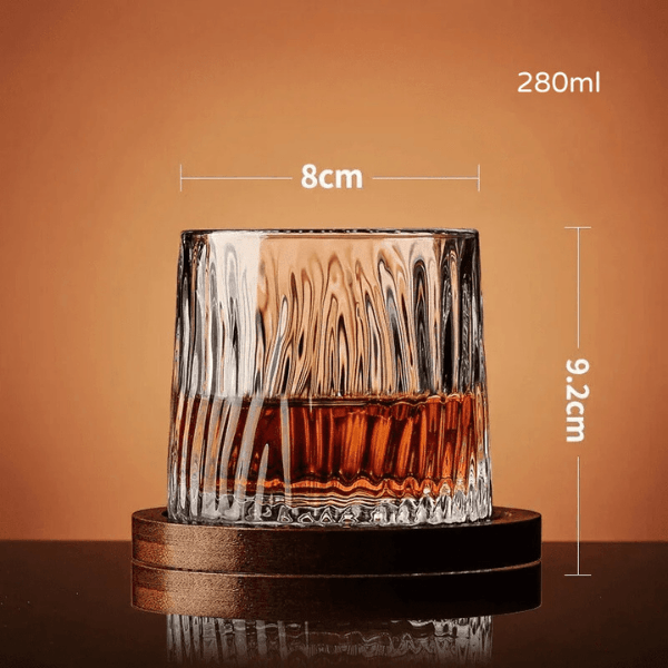 Copo de Cristal para Whisky com Base Rotativa – Bar em Casa Carpetino