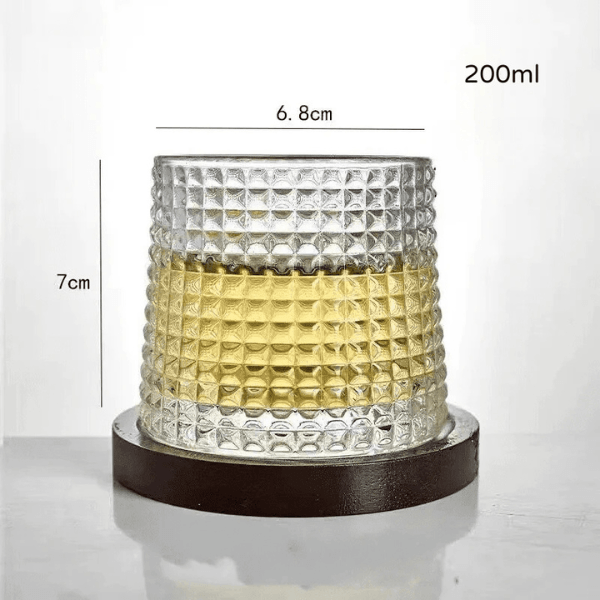 Copo de Cristal para Whisky com Base Rotativa – Bar em Casa Carpetino