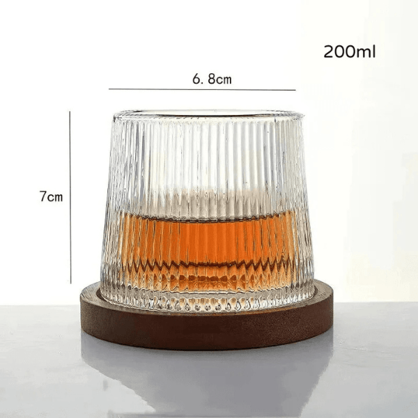 Copo de Cristal para Whisky com Base Rotativa – Bar em Casa Carpetino