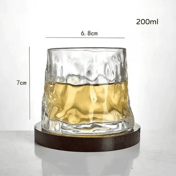 Copo de Cristal para Whisky com Base Rotativa – Bar em Casa Carpetino