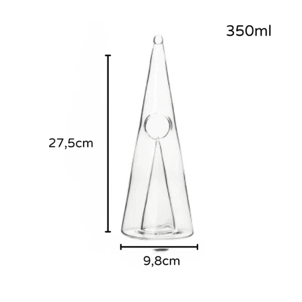 Decanter de Vinho Whisky Vidro Pirâmide Carpetino