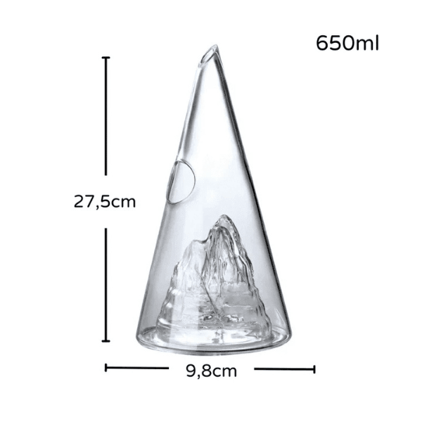 Decanter de Vinho Whisky Vidro Pirâmide Carpetino