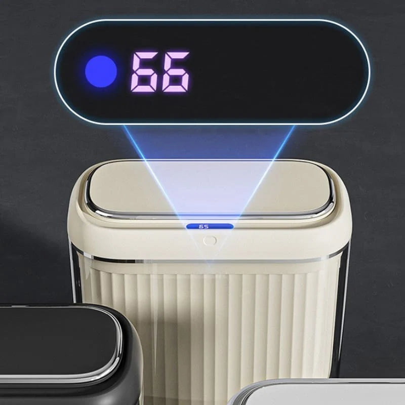 Lixeira para Banheiro e Cozinha Acrílico Automática com Sensor Carpetino