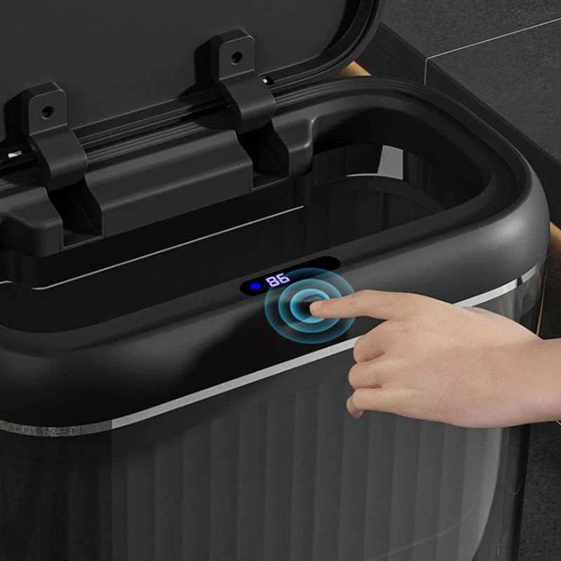 Lixeira para Banheiro e Cozinha Acrílico Automática com Sensor Carpetino