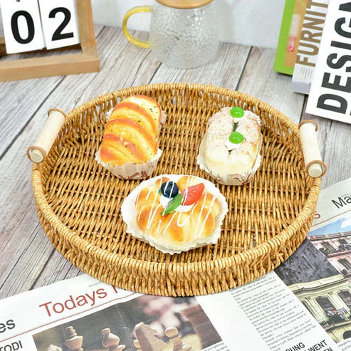 Bandeja Organizadora de Rattan Trançado  Carpetino