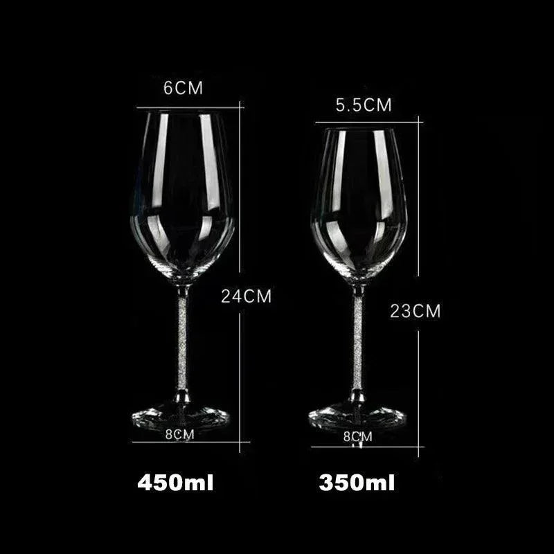 Taça Vidro de Cristal de Folhas de Ouro Premium Carpetino - Carpetino