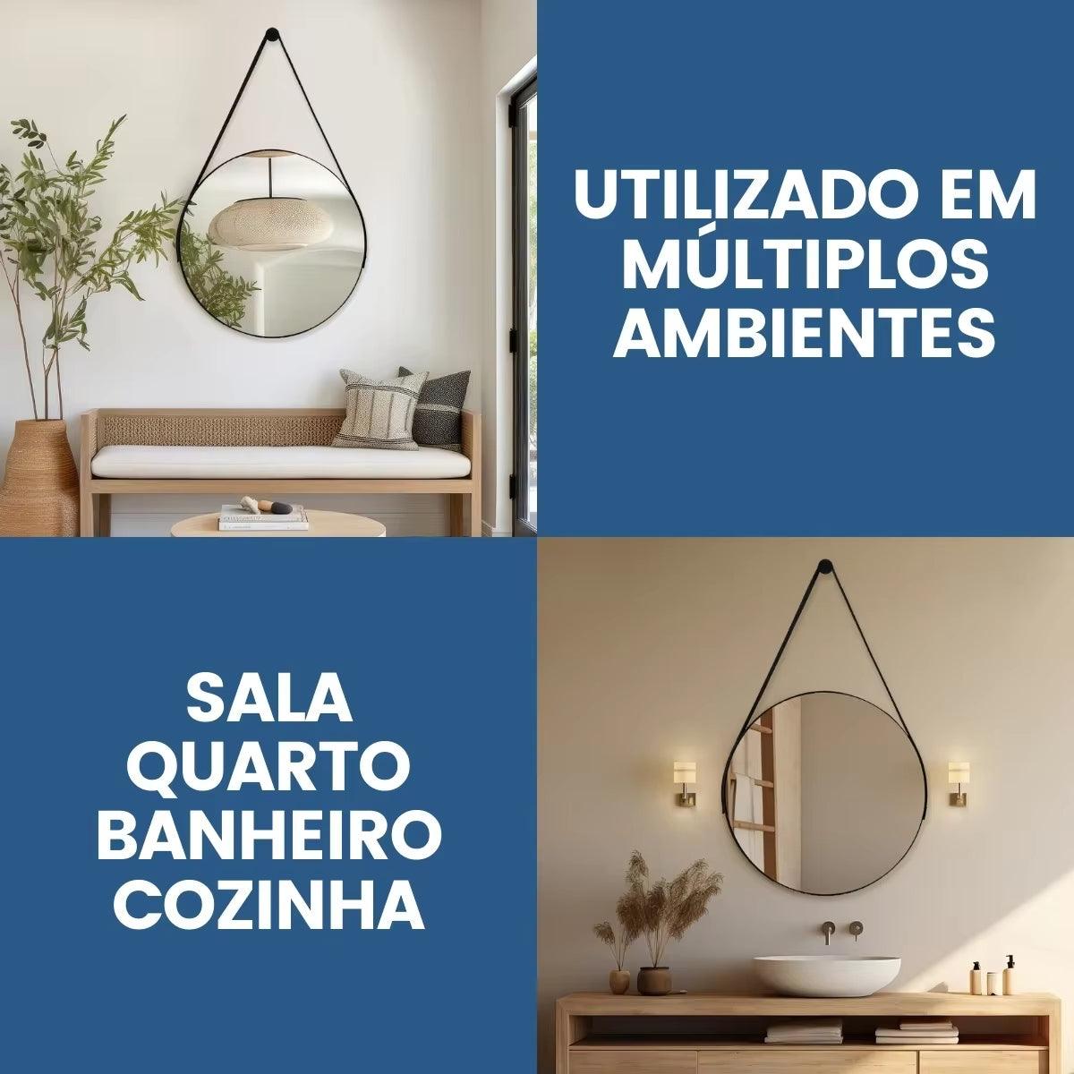 Espelho Decorativo Redondo Carpentino