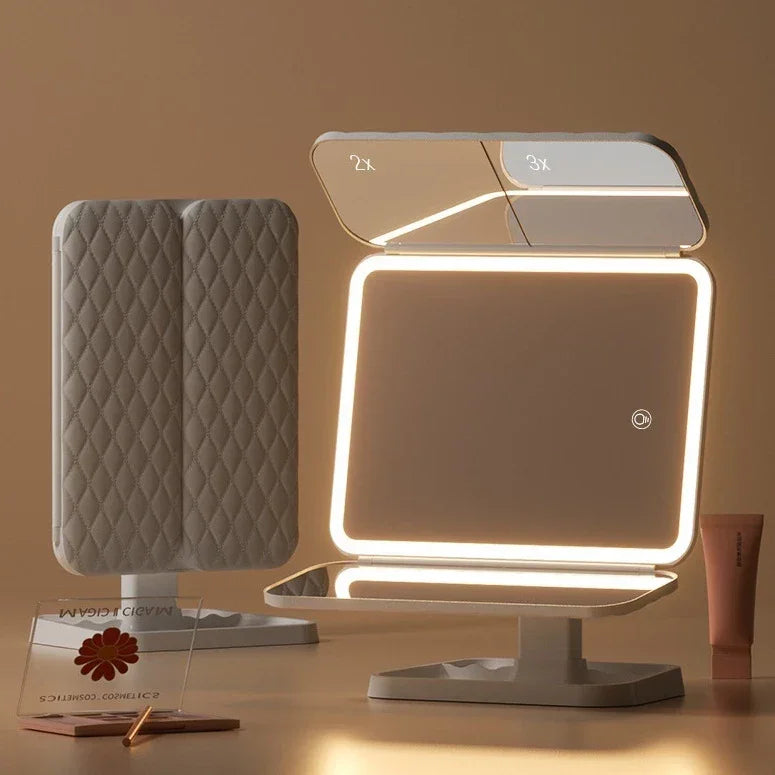 Espelho 3 Portas com LED Carpetino