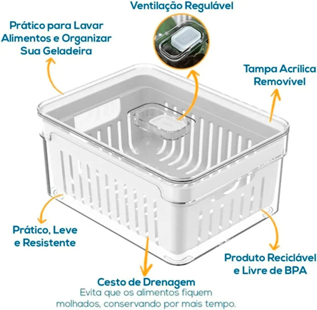 Kit 4 Organizadores de Geladeira