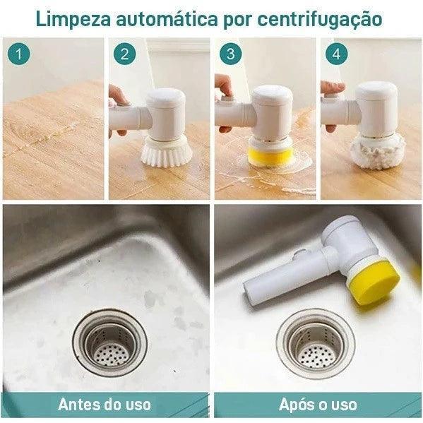 Escova Elétrica de Limpeza 5 em 1 - Carpetino